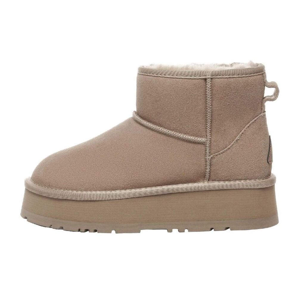 EverAu Womens/Ladies Dusky Classic Cow Suede Mini Boots / Brown